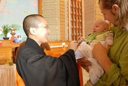 Baby Blessing Ceremony @ Nan Tien Temple Front Shrine Baby Blessing Ceremony @ Nan Tien Temple Front Shrine